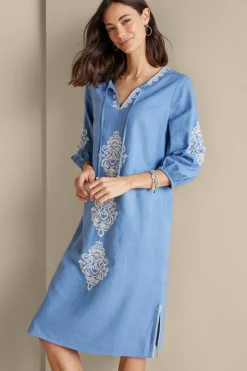 Online Hasana Linen Blend Midi Dress Dresses