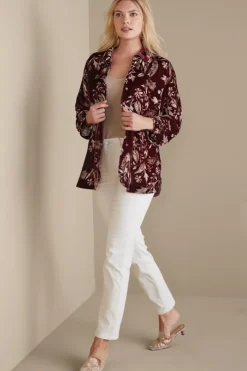 Hot Icon Silk Velvet Poets Tunic Shirt Tops