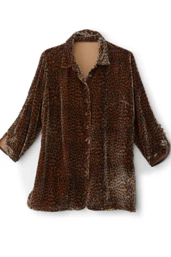 Hot Icon Silk Velvet Poets Tunic Shirt Tops