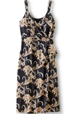 Isla Stretch Linen Midi Dress Dresses