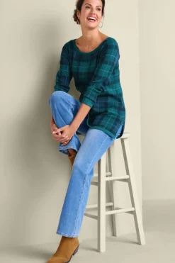 Outlet Janece Plaid Sweater Tunic Tops|Sweaters & Cardigans