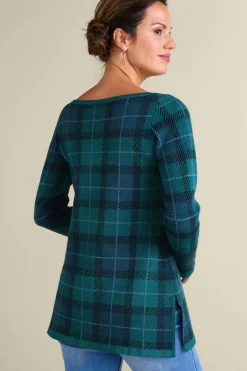 Outlet Janece Plaid Sweater Tunic Tops|Sweaters & Cardigans