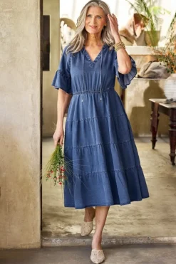 Clearance Jessanne Tencel™ Midi Dress Dresses