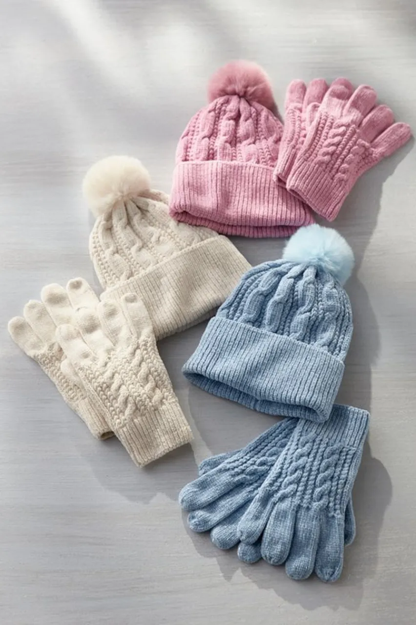 Outlet Jules Chenille Hat & Gloves Set Hats