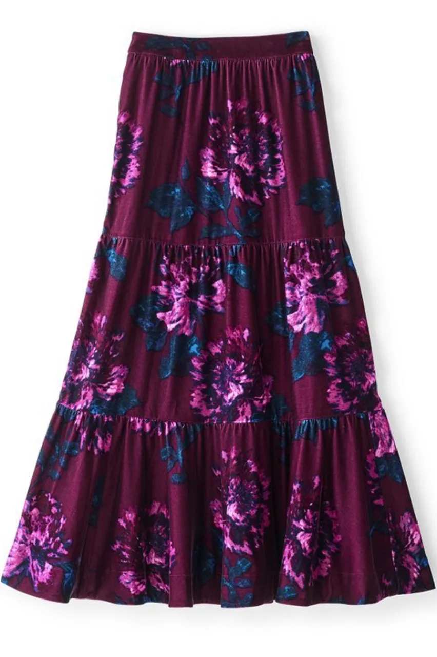 Hot Kara Velvet Skirt Skirts