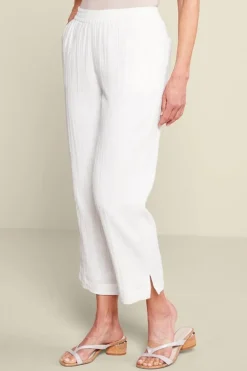 Best Khulani Straight Leg Gauze Crop Pants Pants