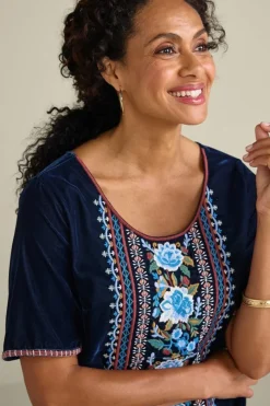 Discount Lilian Velvet Top Tops