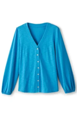 Lorna Button Front Top Tops