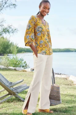 Lorna Button Front Top Tops