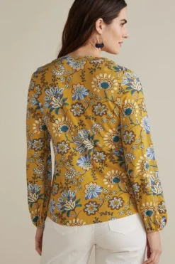 Lorna Button Front Top Tops