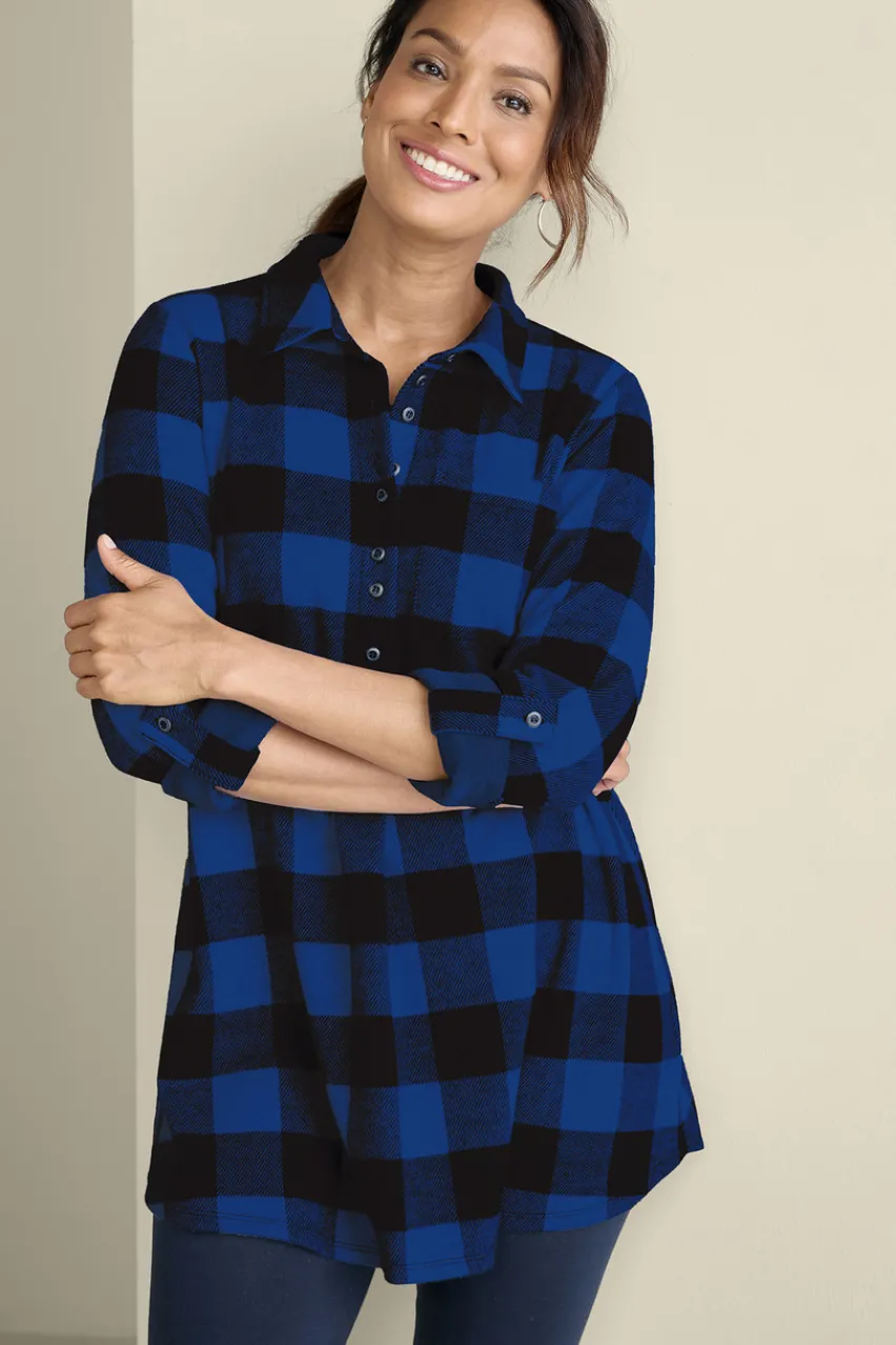 Sale Mad About Plaid Tunic Tops|Tunics & Leggings