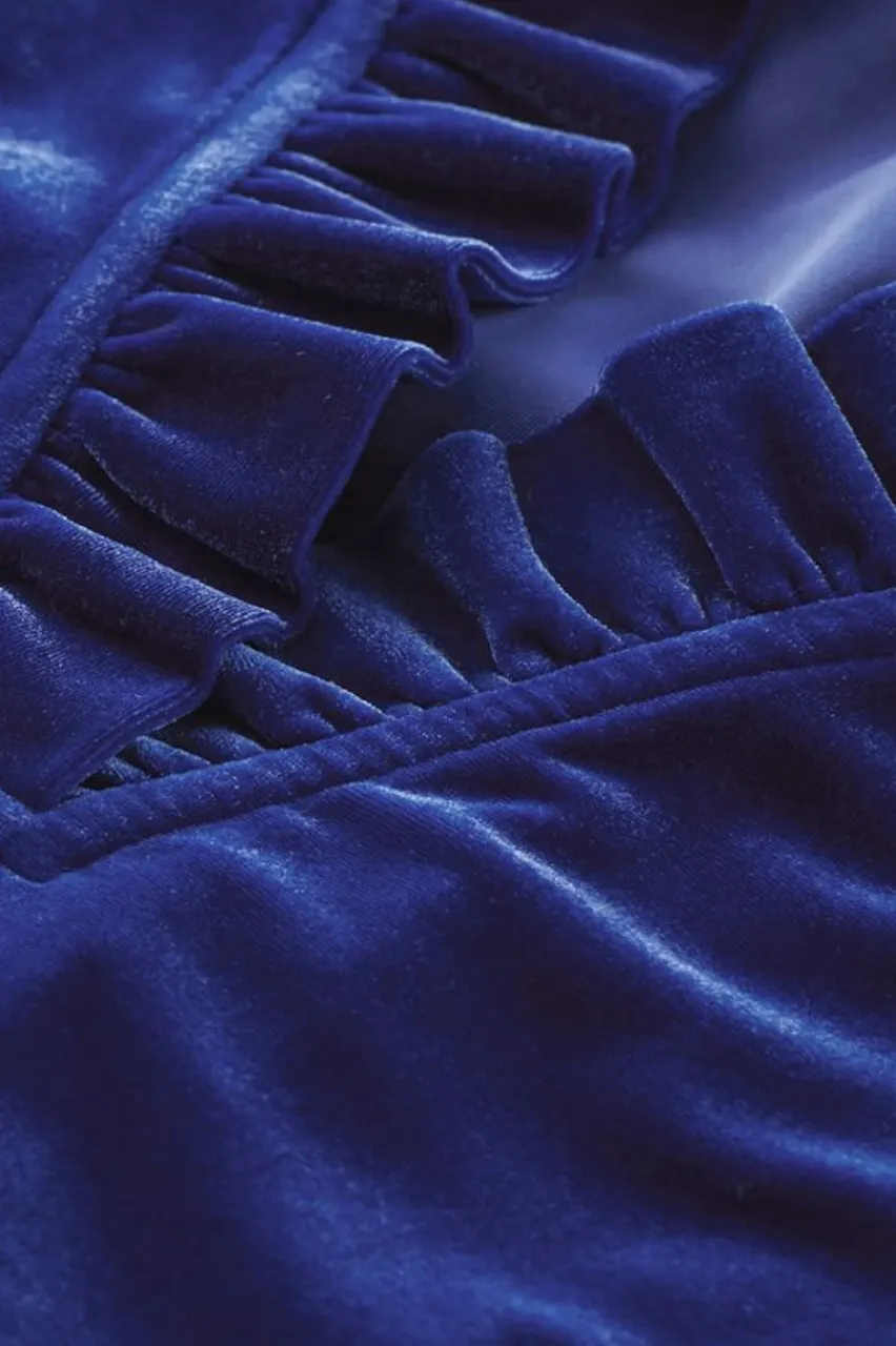 Discount Marlee Ruffle Velvet Top Tops