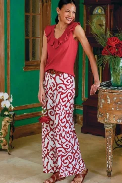 New Marybeth Ruffle Tank Tops