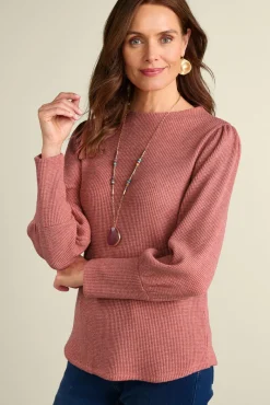 Outlet Melina Waffle Pullover Tops