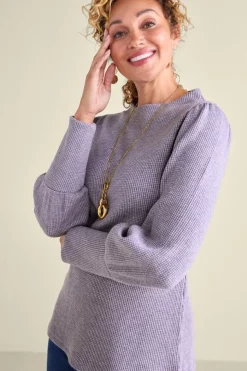 Outlet Melina Waffle Pullover Tops