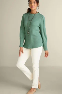 Outlet Melina Waffle Pullover Tops