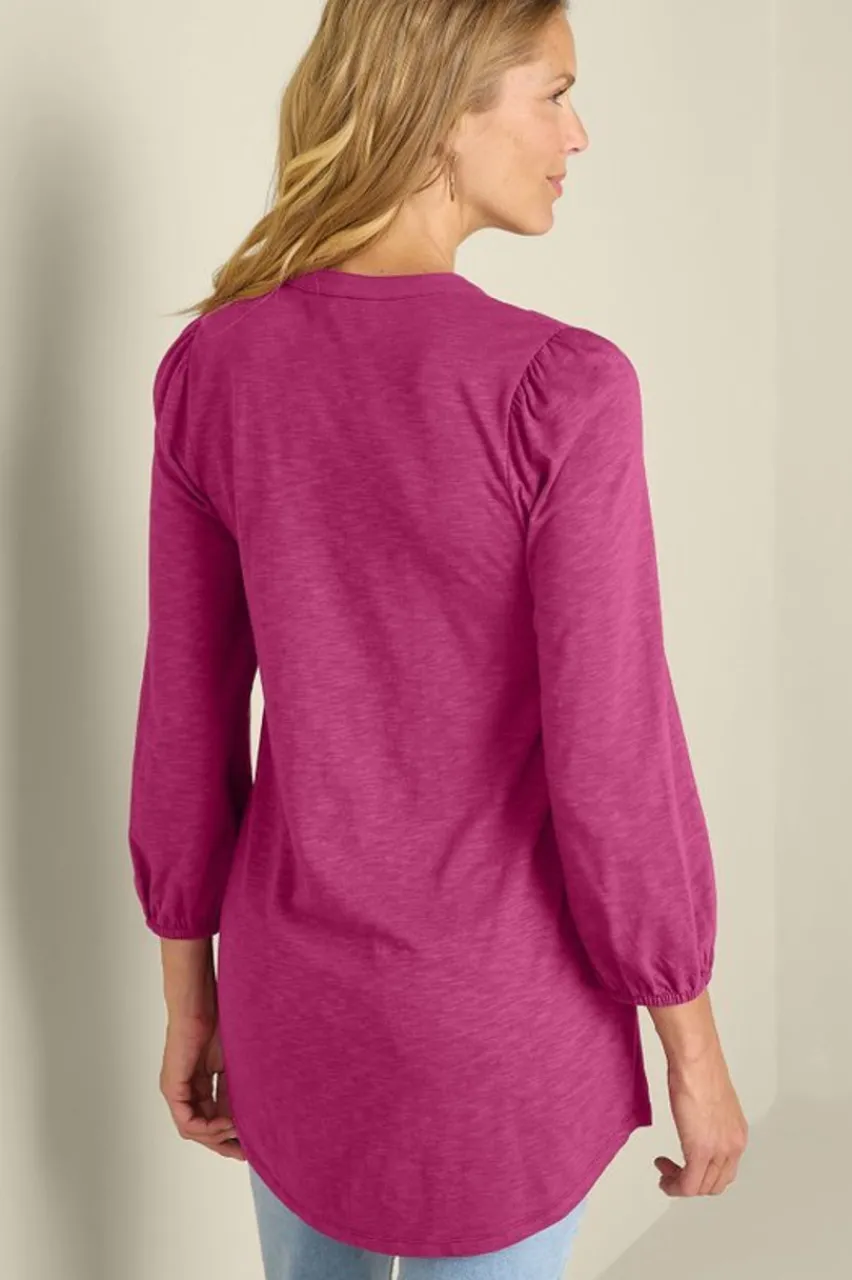 Sale Mikaela Embroidered 3/4 Sleeve Tunic Tops|Tunics & Leggings