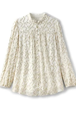 New Mila Metallic Blouse Tops