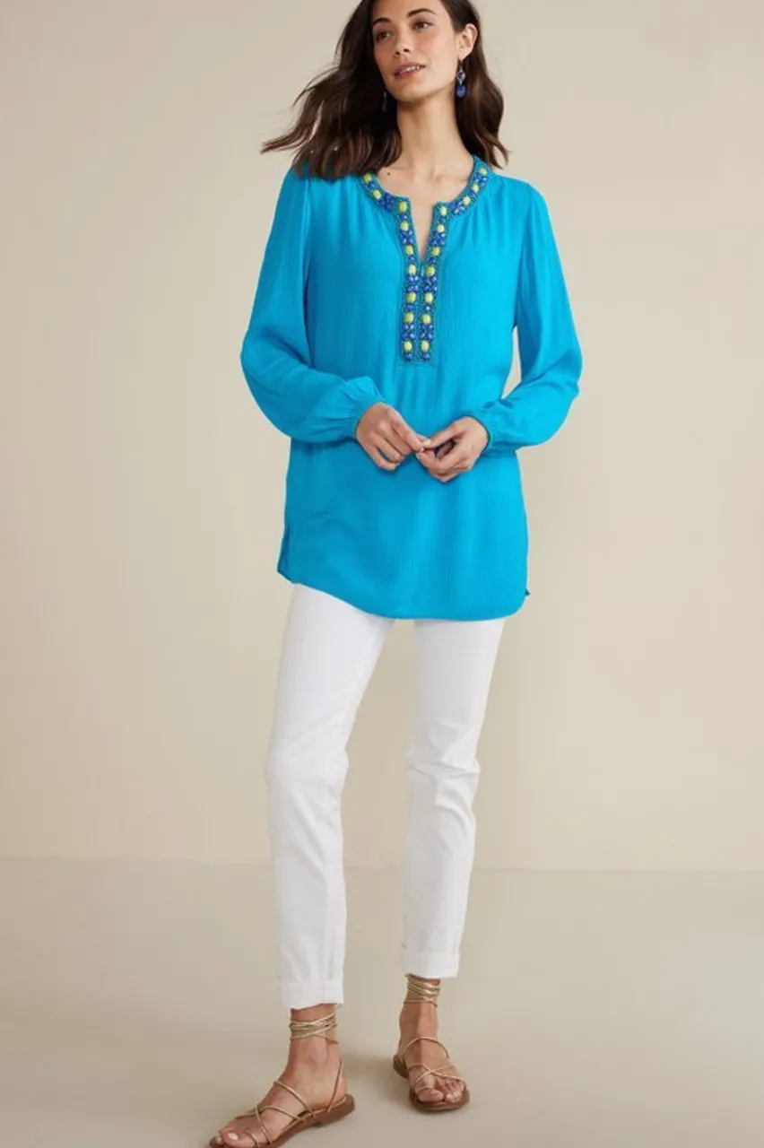 Sale Nellie Gauze Tunic Tops