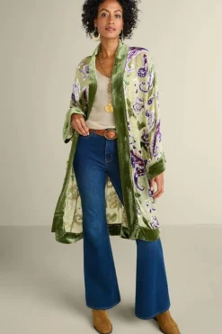 Discount Nomi Silk Blend Velvet Kimono Toppers|Jackets & Coats