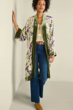 Discount Nomi Silk Blend Velvet Kimono Toppers|Jackets & Coats