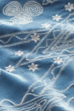 Hot Nori Embroidered Velvet Tunic Tops