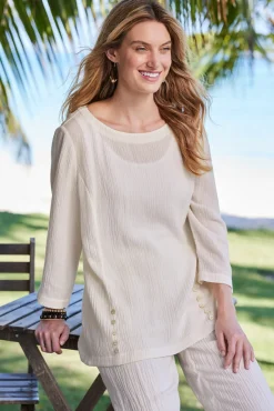 Hot Oceo Gauze Tunic Tops|Tunics & Leggings