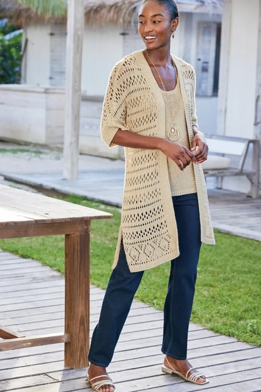 Discount Opaline Shimmer Cardigan Tops|Sweaters & Cardigans