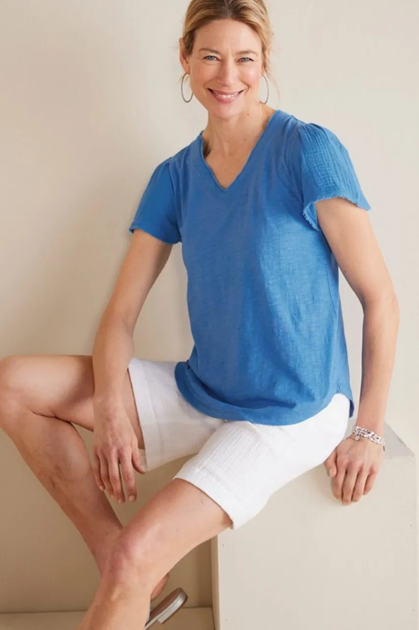 Best Philippa Gauze Sleeve Tee Tops