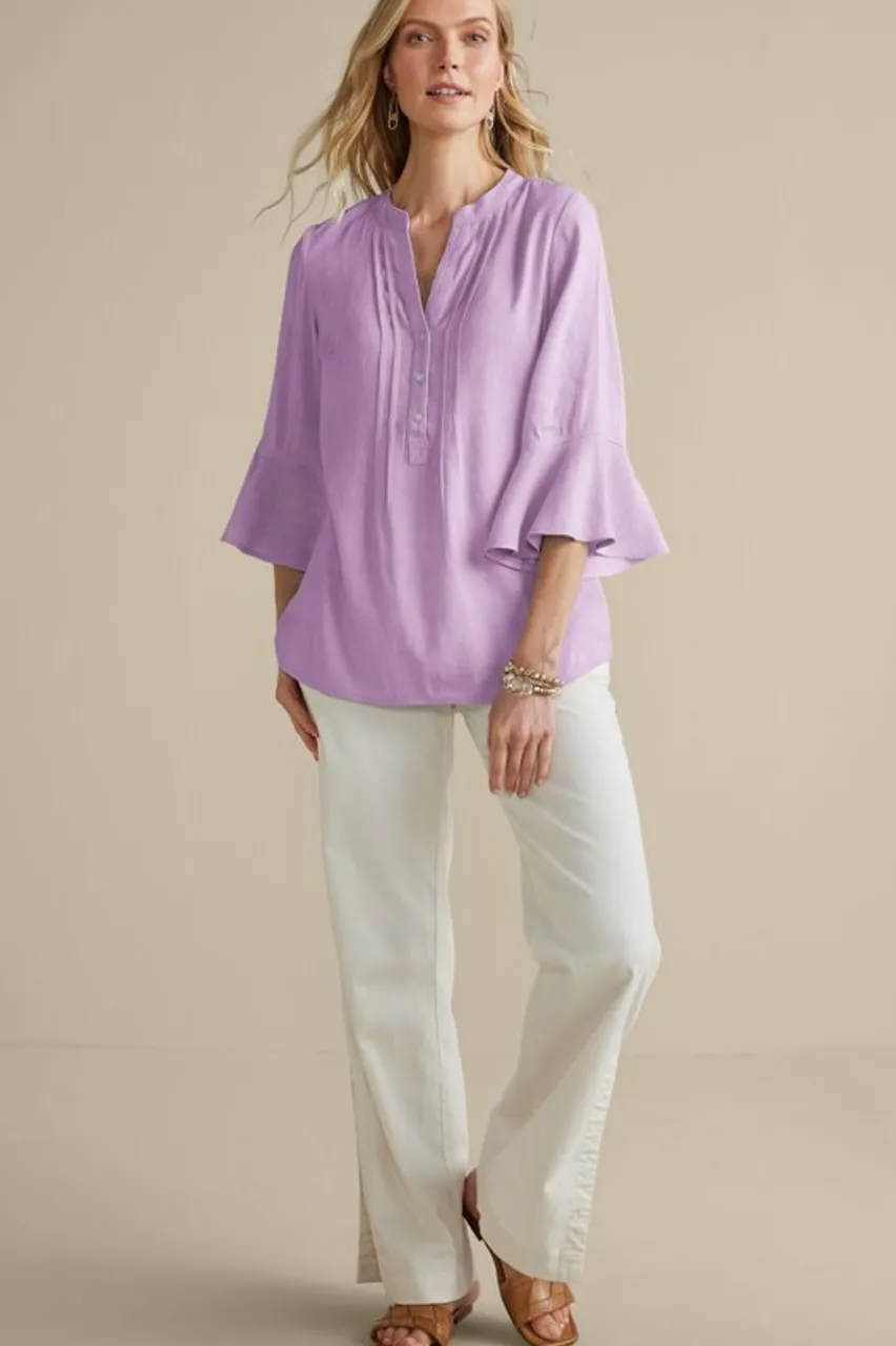 Outlet Raisa Linen Blend Top Tops