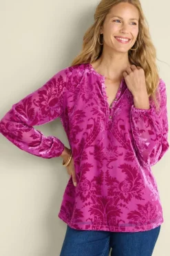 Online Reesha Velvet Top Tops