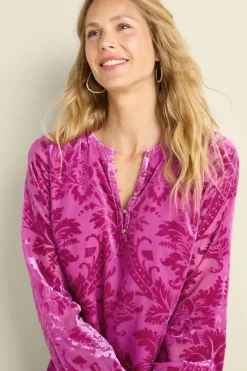 Online Reesha Velvet Top Tops