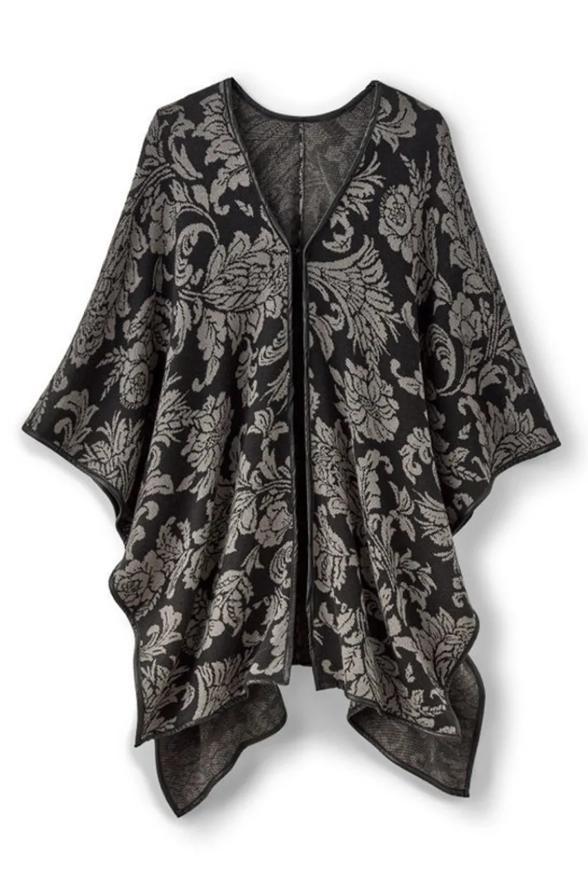 Discount Rian Jacquard Ruana Scarves & Wraps