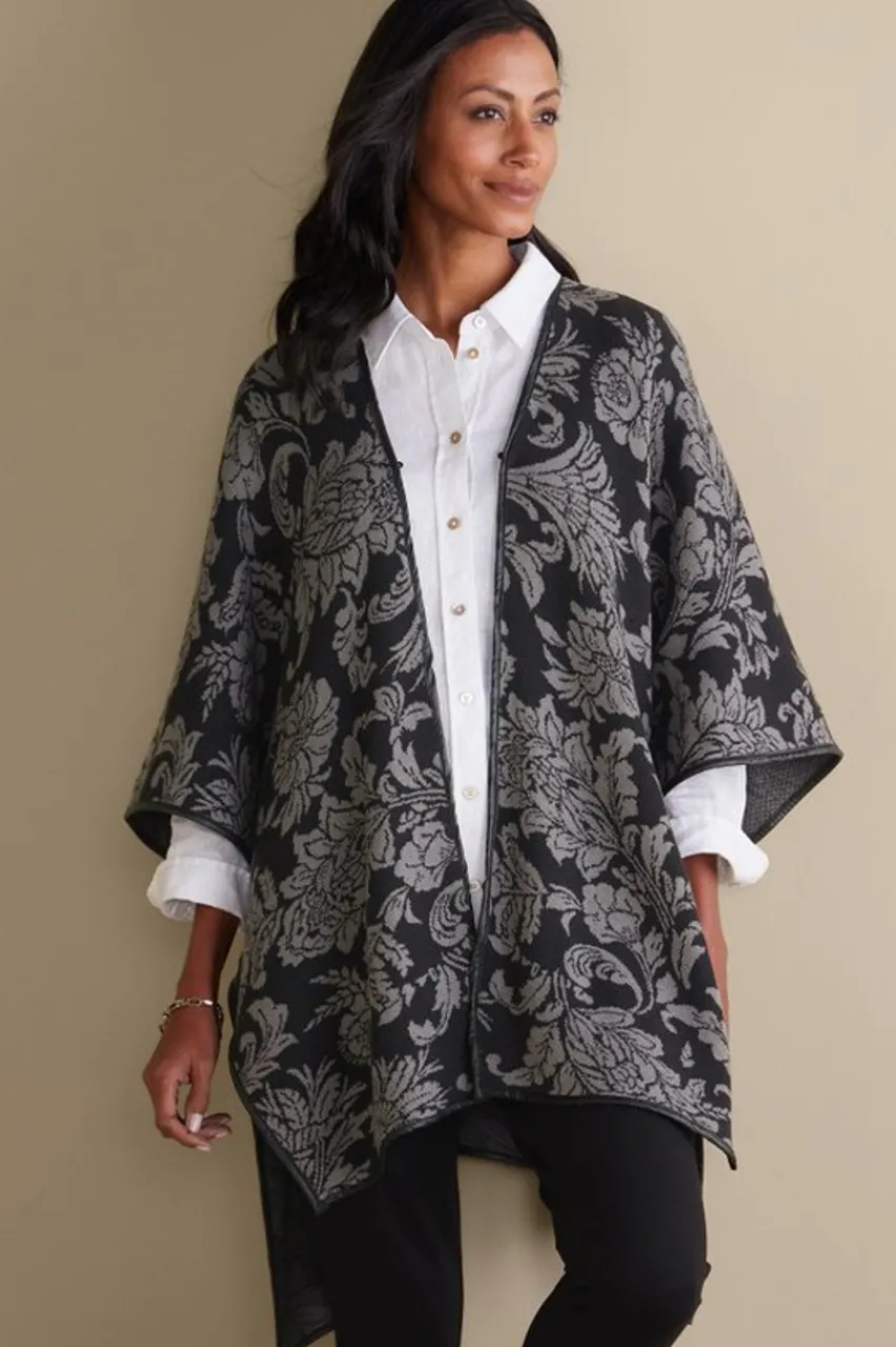 Discount Rian Jacquard Ruana Scarves & Wraps