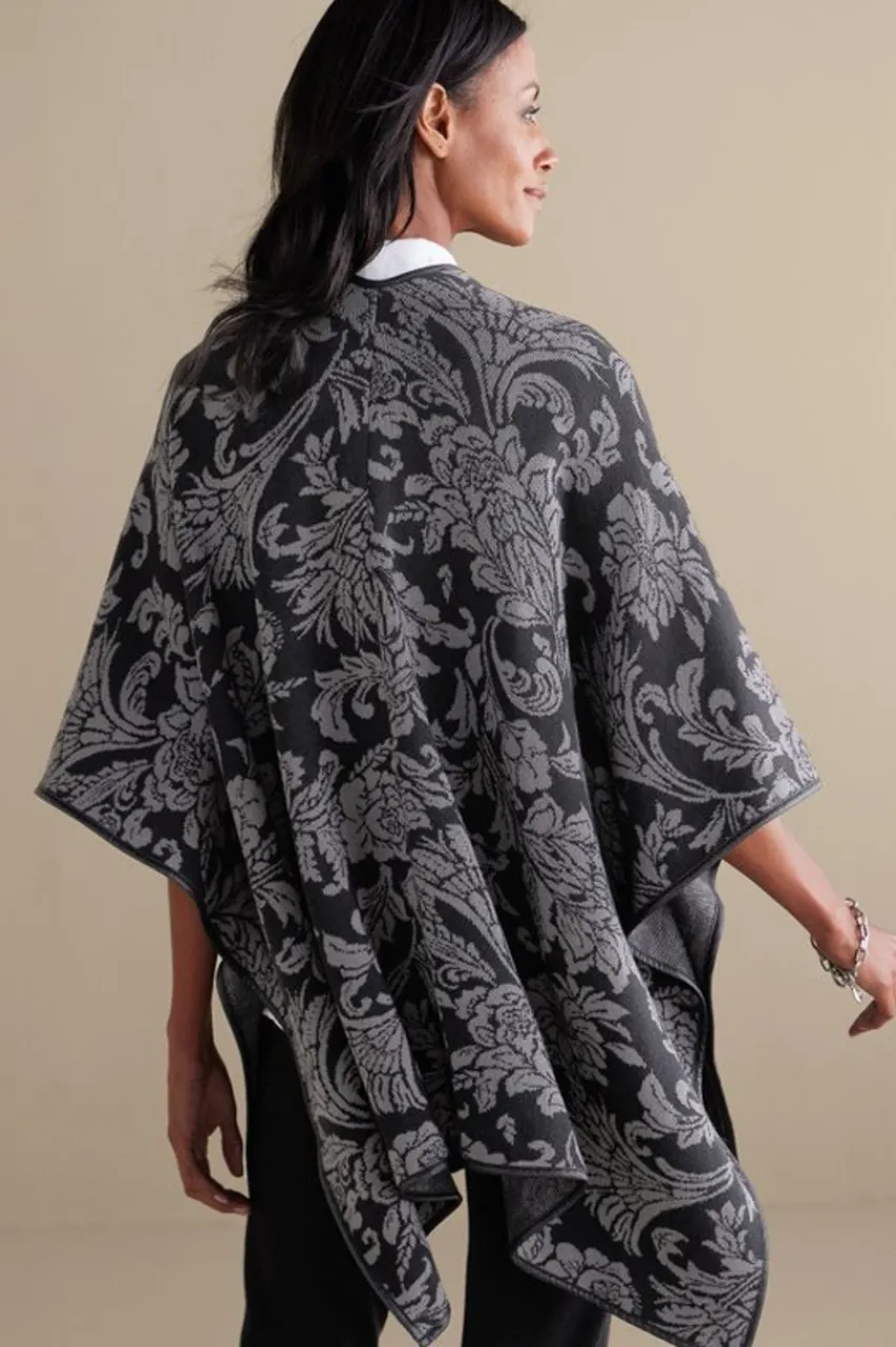 Discount Rian Jacquard Ruana Scarves & Wraps