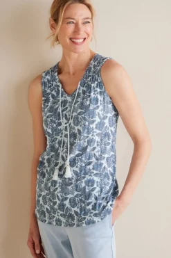 New Roxie Printed Pointelle Tank Tops