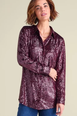 Best Sancerre Sequin Shirt Tops
