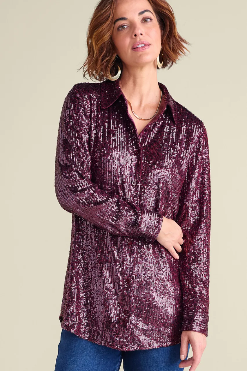Best Sancerre Sequin Shirt Tops