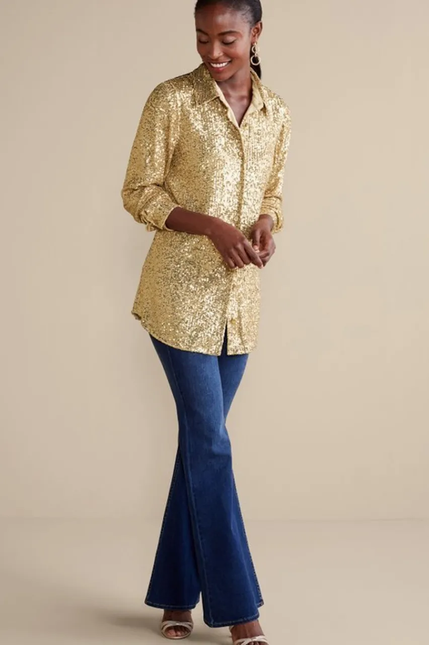 Best Sancerre Sequin Shirt Tops