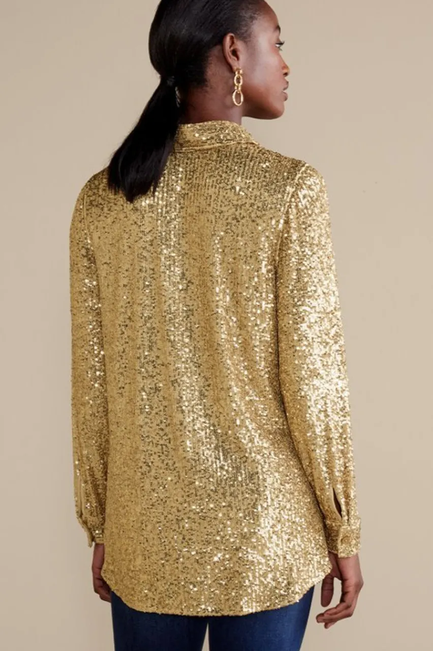 Best Sancerre Sequin Shirt Tops