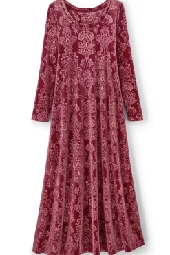 Outlet Santiago Embossed Velvet Dress Dresses