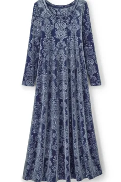 Outlet Santiago Embossed Velvet Dress Dresses