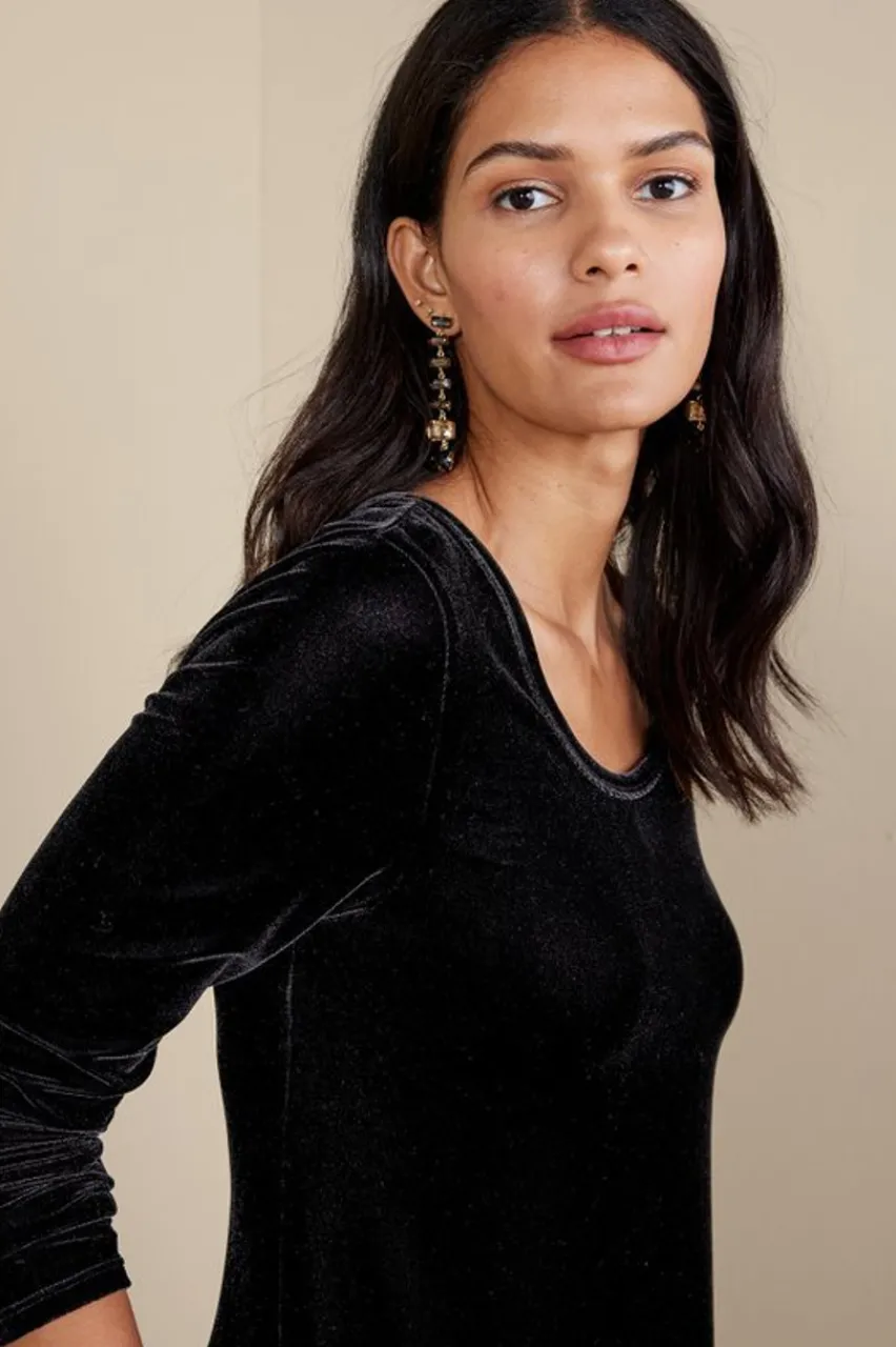 Best Santiago Stretch Velvet Dress Dresses