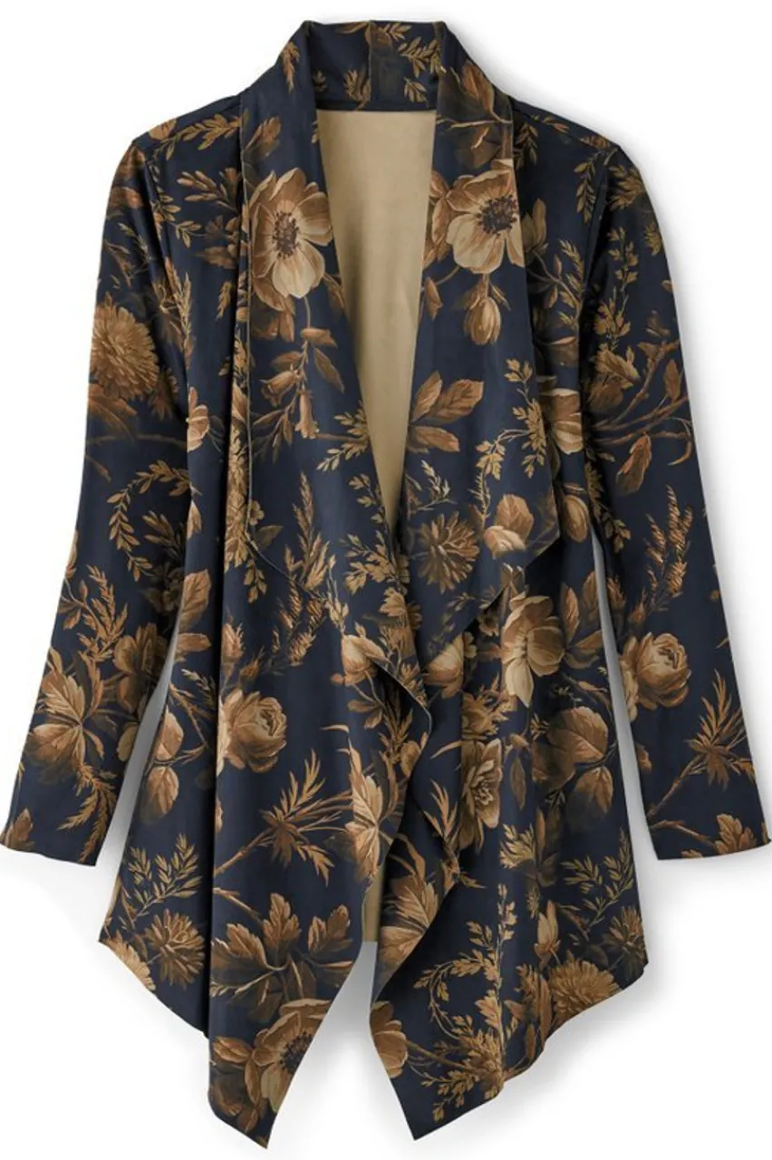 Hot Shape Drape Faux Suede Jacket Toppers|Jackets & Coats