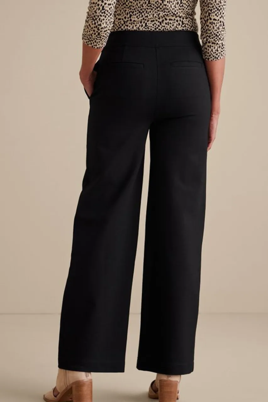 Clearance Soft Essential Ponte Wide Leg Pants Pants