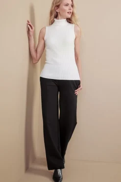 Clearance Soft Essential Ponte Wide Leg Pants Pants