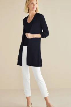 New Soft Essential Ribbed Long Cardi Tops|Sweaters & Cardigans