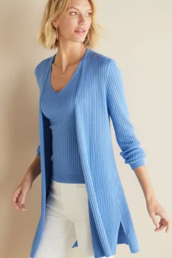 New Soft Essential Ribbed Long Cardi Tops|Sweaters & Cardigans