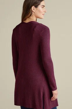 New Soft Essential Ribbed Long Cardi Tops|Sweaters & Cardigans