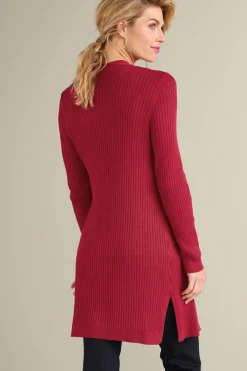New Soft Essential Ribbed Long Cardi Tops|Sweaters & Cardigans